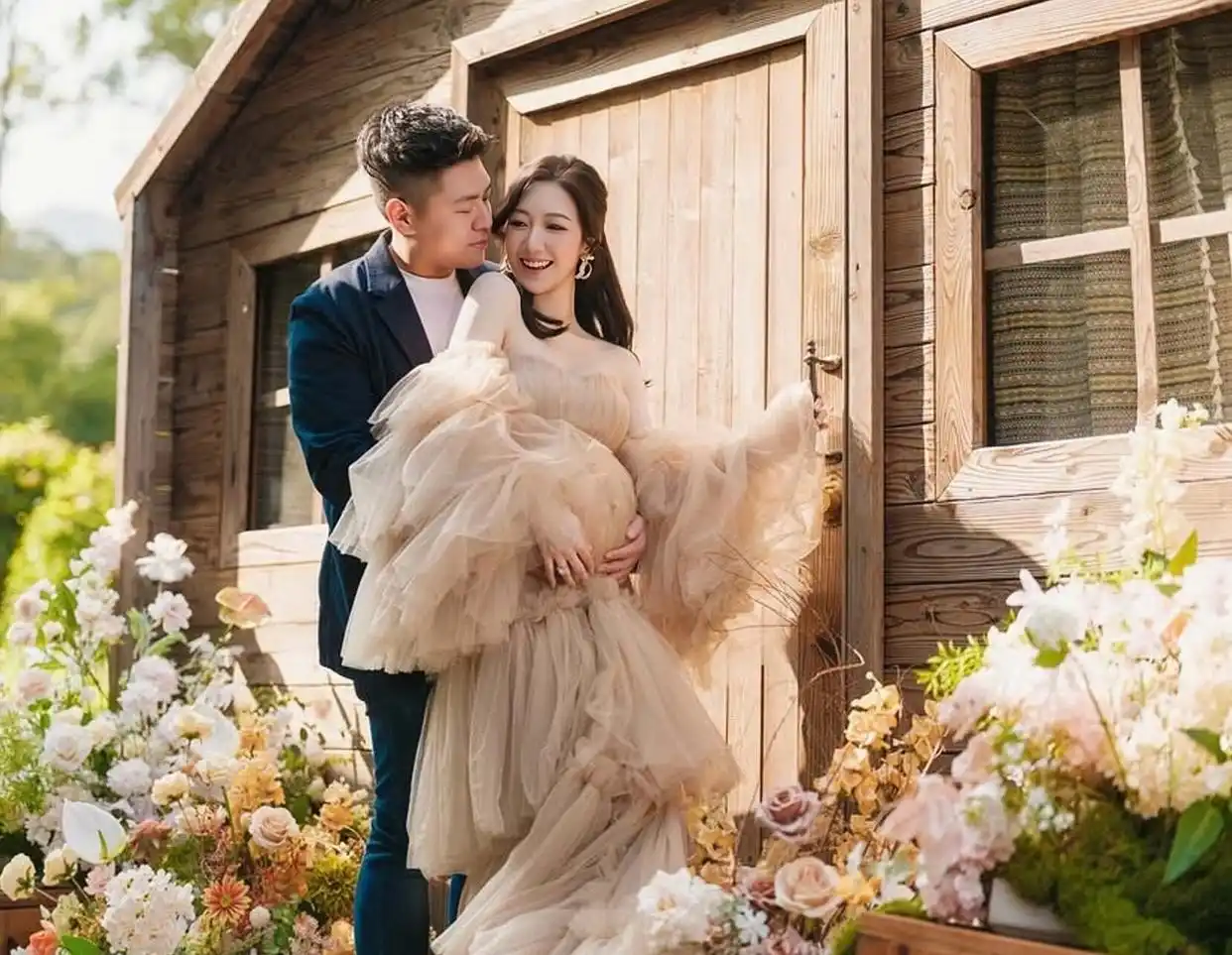 怀孕女明星大肚照_何依婷怀孕临盆消息_何依婷最新孕肚照片分享
