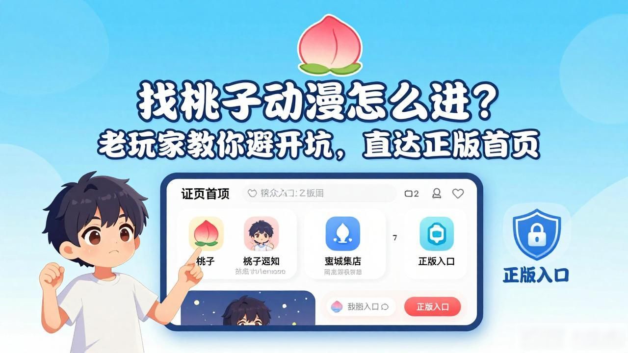 找桃子动漫怎么进？老玩家教你避开坑，直达正版首页