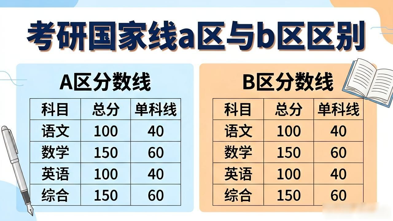 考研国家线a区和b区有什么区别？