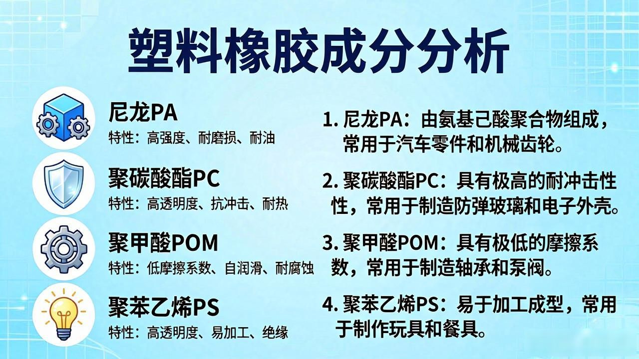 橡胶塑料检测_橡塑成分分析_TPU色母和PA6色母的性能