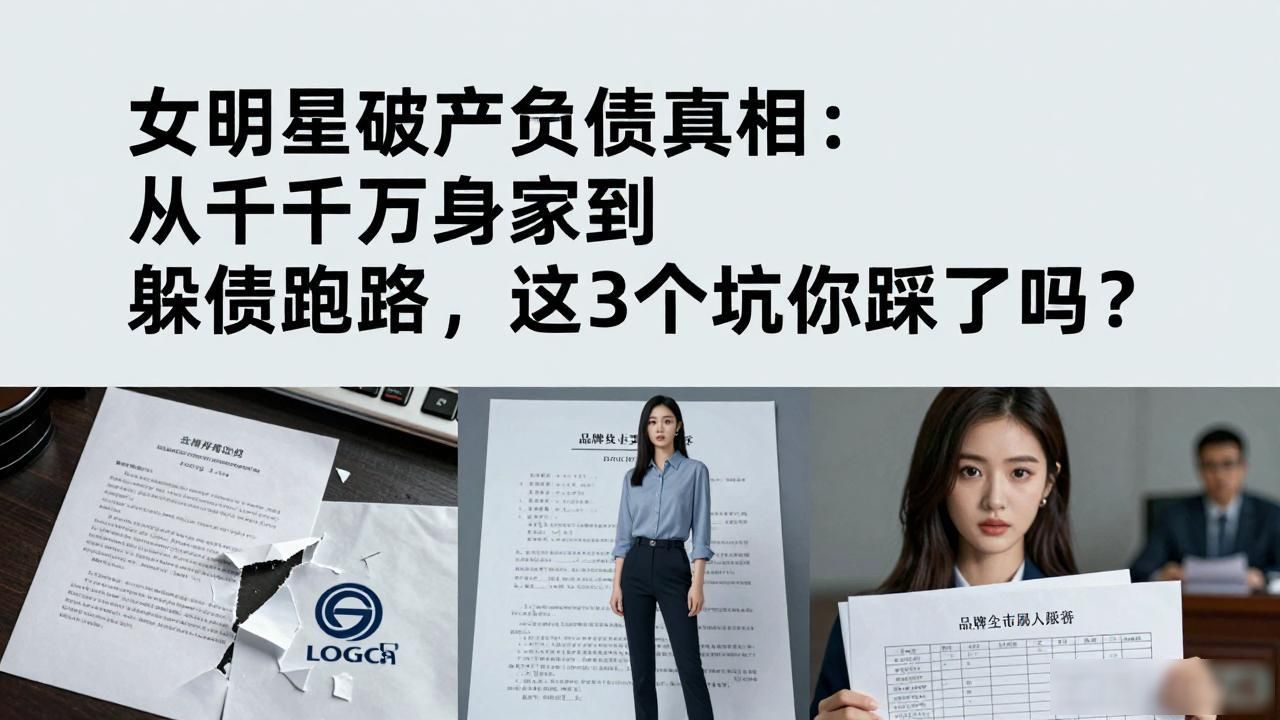 女明星破产负债真相：从千万身家到躲债跑路，这3个坑你踩了吗？