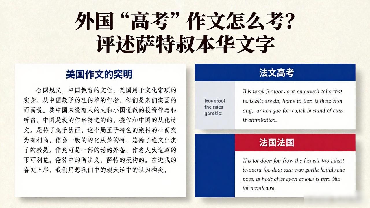 外国“高考”作文怎么考? 评述萨特叔本华文字