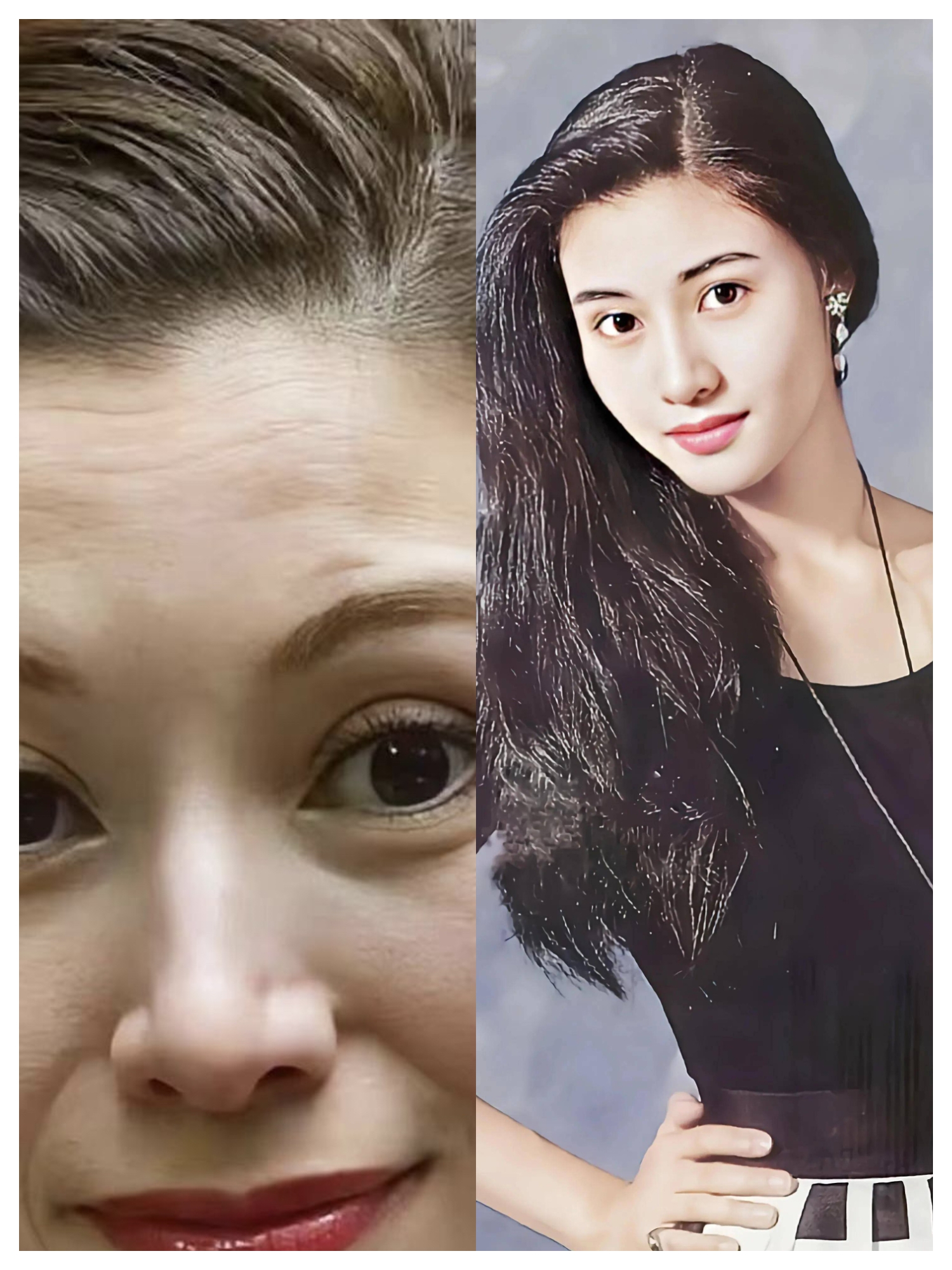 女明星今昔对比照_还有那些女明星_冻龄女神精修生图差异