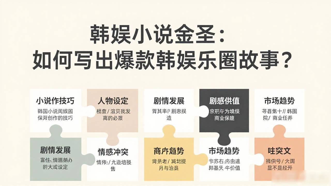 韩娱小说金圣：如何写出爆款韩国娱乐圈故事？