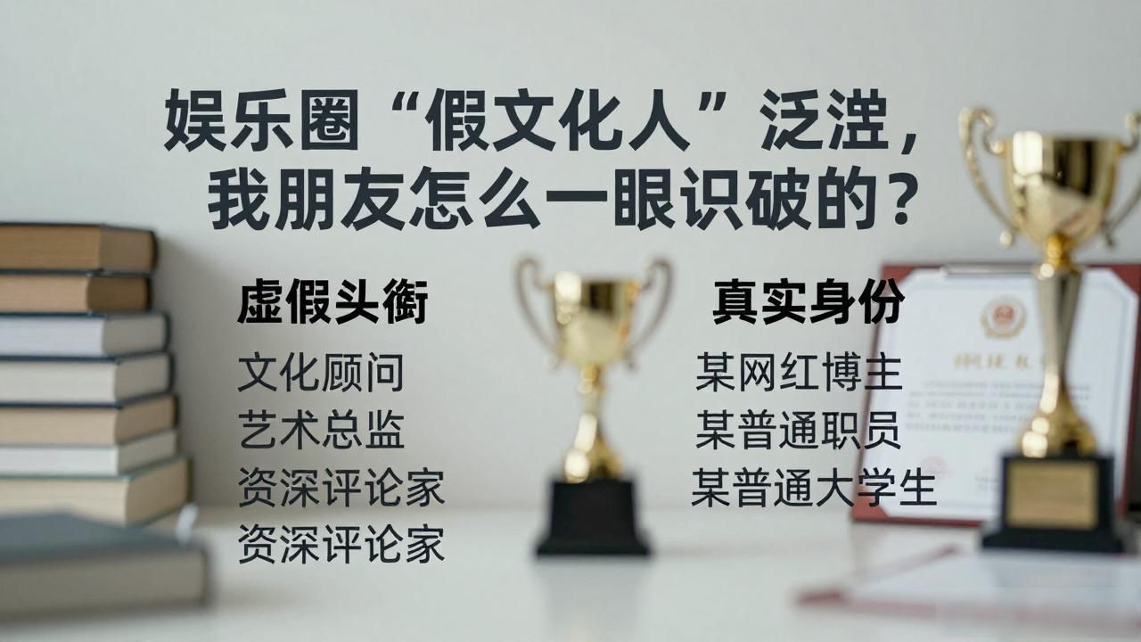 娱乐圈“假文化人”泛滥，我朋友怎么一眼识破的？