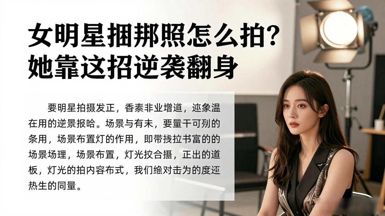 女明星捆绑照怎么拍？她靠这招逆袭翻身
