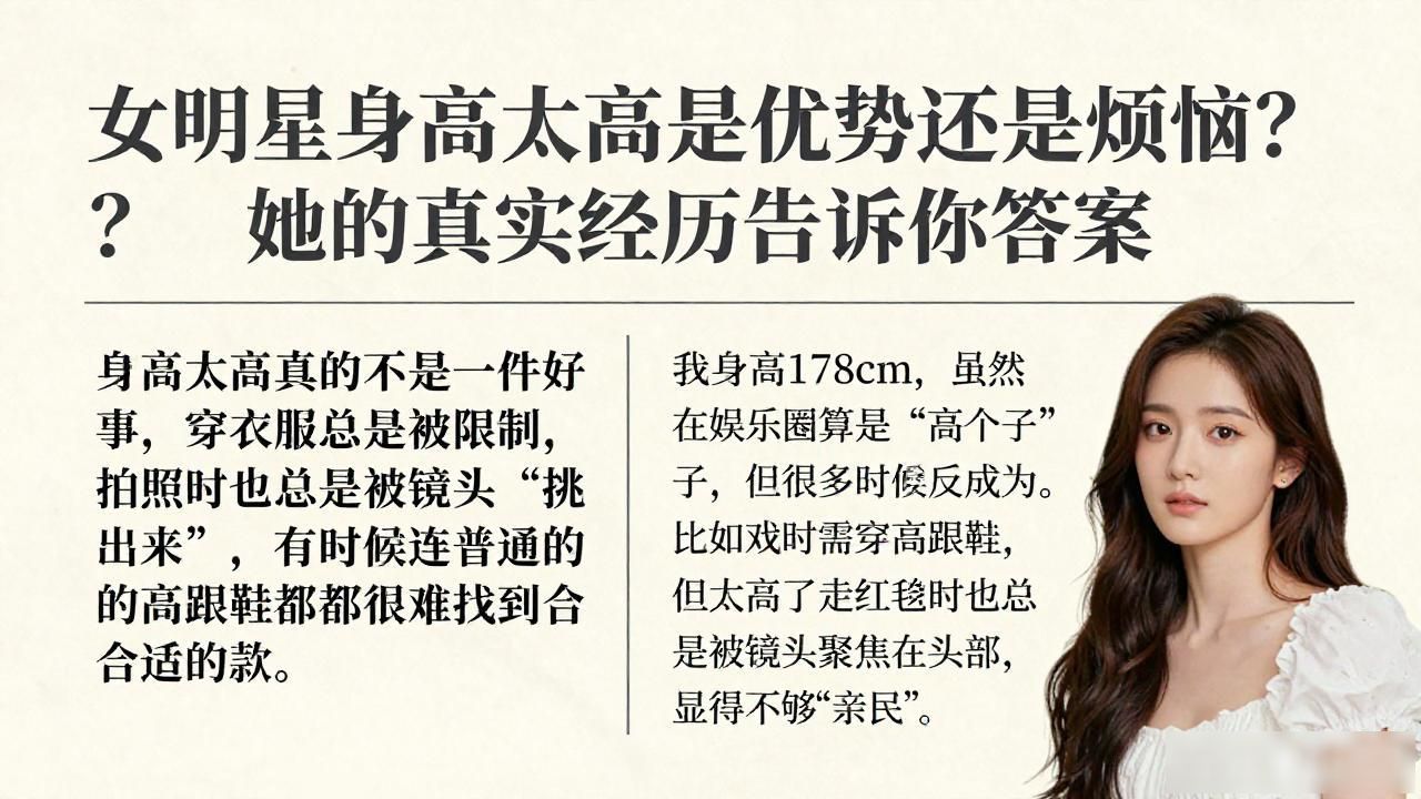 女明星身高太高是优势还是烦恼？她的真实经历告诉你答案