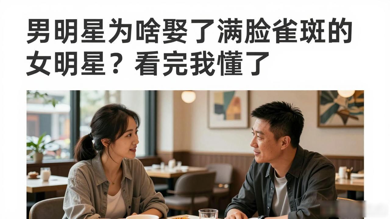男明星为啥娶了满脸雀斑的女明星？看完我懂了
