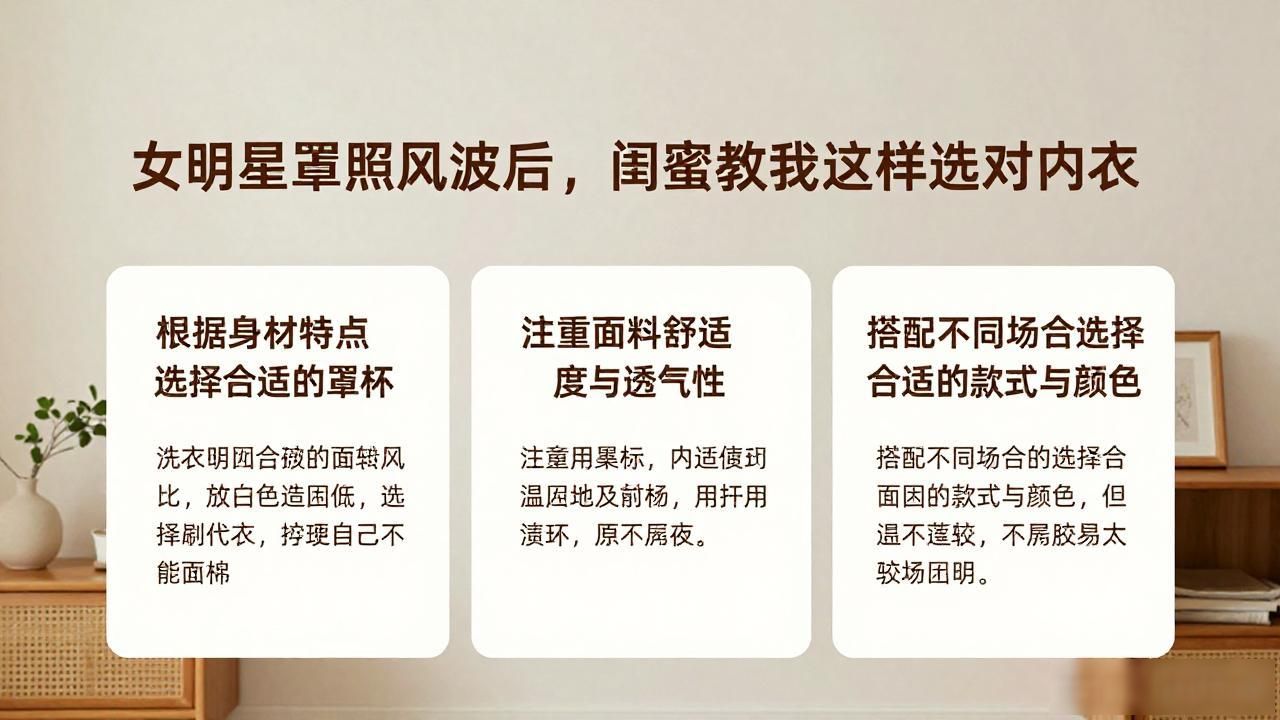女明星罩照风波后，闺蜜教我这样选对内衣